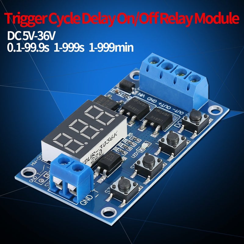 Focket DC 5V-36V Time Delay Relay Module, Timer Relay, Delay Switching Relay Module,Timer Switch with LED Display - Image 5